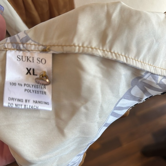 SUKISO Elsa Wrap Dress In Zebra Print Gold Long Sleeves Womens Size XL - Picture 10 of 13